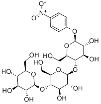 P-NITROPHENYL BETA-D-CELLOTRIOSIDE Struktur