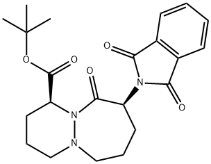 (1S,9R)-tert-butyl 9-(1,3-dioxoisoindolin-2-yl)-10-oxooctahydro-1H-pyridazino[1,2-a][1,2]diazepine-1 Structure