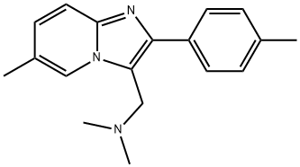 DIMETHYL-(6-METHYL-2-P-TOLYL-IMIDAZO[1,2-A]PYRIDIN-3-YLMETHYL)-AMINE Struktur