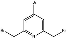 4-ブロモ-2,6-ビス(ブロモメチル)ピリジン 化学構造式