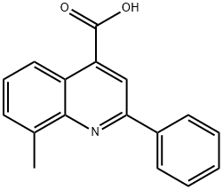 8-メチル-2-フェニルキノリン-4-カルボン酸 化学構造式