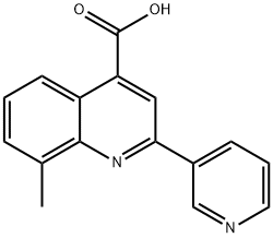 8-メチル-2-ピリジン-3-イルキノリン-4-カルボン酸 化学構造式