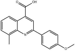 2-(4-甲氧苯基)-8-甲基-喹啉-4-羧酸 结构式