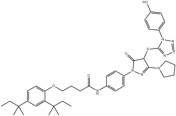DIHYDROHYDROXYPH-TETRAZOLYLTHIOOXOPYRRO&,107047-28-9,结构式