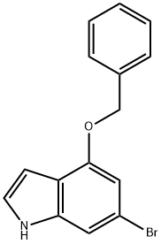 4-苄氧基-6-溴-吲哚 结构式