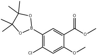 4-Chloro-2-Methoxy-5-(4,4,5,5-tetraMethyl-[1,3,2]dioxaborolan-2-yl)-
benzoic acid Methyl ester Struktur