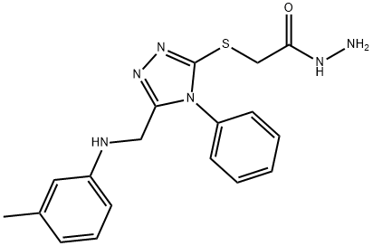 2-[(5-{[(3-methylphenyl)amino]methyl}-4-phenyl-4H-1,2,4-triazol-3-yl)thio]acetohydrazide Structure