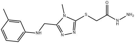 2-[(4-methyl-5-{[(3-methylphenyl)amino]methyl}-4H-1,2,4-triazol-3-yl)thio]acetohydrazide Structure