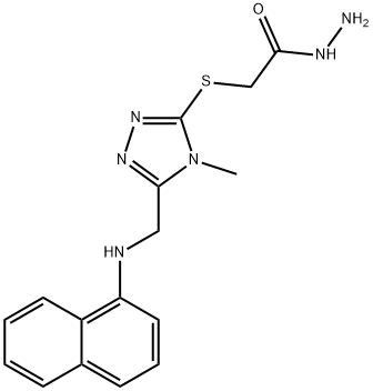 2-({4-methyl-5-[(1-naphthylamino)methyl]-4H-1,2,4-triazol-3-yl}thio)acetohydrazide Structure