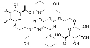 Dipyridamole Di-O-b-D-glucuronide Structure