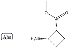 Methyl cis-2-aminocyclobutane-1-carboxylate hydrochloride, 1071428-77-7, 结构式