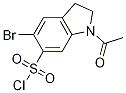 1-acetyl-5-broMo-2,3-dihydro-1H-indole-6-sulfonyl 
chloride Struktur
