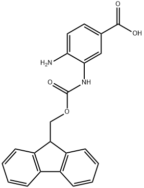 Benzoic acid, 4-aMino-3-[[(9H-fluoren-9-ylMethoxy)carbonyl]aMino]- Structure