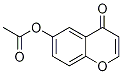 4H-1-Benzopyran-4-one, 6-(acetyloxy)- Struktur
