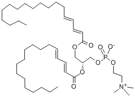 L-ALPHA-PHOSPHATIDYLCHOLINE, DI-TRANS-2, TRANS-4-OCTADECADIENOYL Struktur