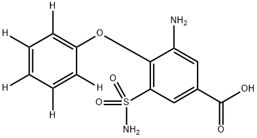 Desbutyl Bumetanide-d5 Struktur