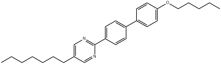 5-ヘプチル-2-(4'-(ペンチルオキシ)-[1,1'-ビフェニル]-4-イル)ピリミジン 化学構造式