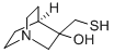 3-メルカプトメチルキヌクリジン-3-オール 化学構造式