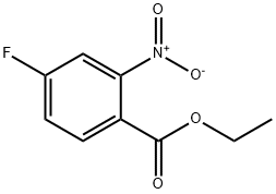 4-フルオロ-2-ニトロ安息香酸エチル 化学構造式