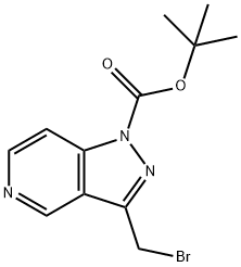 tert-butyl 3-(broMoMethyl)-1H-pyrazolo[4,3-c]pyridine-1-carboxylate Struktur