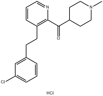 3-[2-(3-Chlorophenyl)ethyl]-2-pyridyl 1-methyl-4-piperidyl ketone hydrochloride Struktur