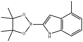 4-METHYLINDOLE-2-BORONIC ACID PINACOL ESTER, 1072811-23-4, 结构式