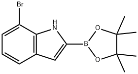 7-溴吲哚-2-硼酸频哪醇酯 结构式