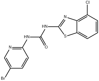 1-(4-chlorobenzo[d]thiazol-2-yl)-3-(5-bromopyridin-2-yl)urea Structure