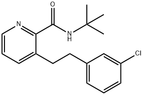 3-[2-(3-CHLORO-PHENYL)-ETHYL]-PYRIDINE-2-CARBOXYLIC ACID TERT-BUTYLAMIDE 化学構造式