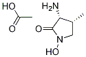 (3R,4R)-1-羟基-3-氨基-4-甲基-2-吡咯烷酮醋酸盐, 1072933-71-1, 结构式