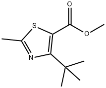 4-(TERT-ブチル)-2-メチルチアゾール-5-カルボン酸メチル 化学構造式