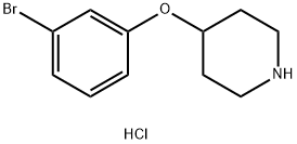 3-BROMOPHENYL 4-PIPERIDINYL ETHER HYDROCHLORIDE Structure