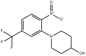 4-HYDROXY-1-(2-NITRO-5-TRIFLUOROMETHYLPHENYL)PIPERIDINE,1072944-51-4,结构式