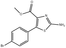 2-アミノ-5-(4-ブロモフェニル)チアゾール-4-カルボン酸メチル 化学構造式