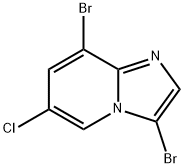 3,8-ジブロモ-6-クロロイミダゾ[1,2-A]ピリジン 化学構造式