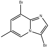 3,8-ジブロモ-6-メチルイミダゾ[1,2-A]ピリジン 化学構造式