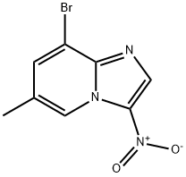 8-ブロモ-6-メチル-3-ニトロイミダゾ[1,2-A]ピリジン 化学構造式