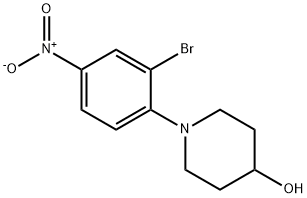 1-(2-BROMO-4-NITROPHENYL)-4-HYDROXYPIPERIDINE, 1072944-61-6, 结构式