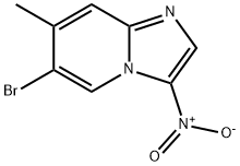 6-ブロモ-7-メチル-3-ニトロイミダゾ[1,2-A]ピリジン 化学構造式