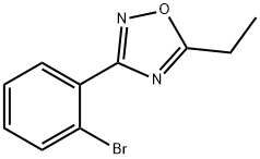 3-(2-ブロモフェニル)-5-エチル-1,2,4-オキサジアゾール 化学構造式