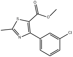 METHYL 4-(3-CHLOROPHENYL)-2-METHYLTHIAZOLE-5-CARBOXYLATE, 1072944-80-9, 结构式