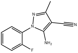 5-Amino-1-(2-fluorophenyl)-3-methyl-1H-pyrazole-4-carbonitrile Struktur