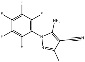 5-Amino-3-methyl-1-(perfluorophenyl)-1H-pyrazole-4-carbonitrile Struktur
