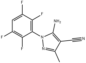 5-AMINO-3-METHYL-1-(2,3,5,6-TETRAFLUOROPHENYL)-1H-PYRAZOLE-4-CARBONITRILE Struktur