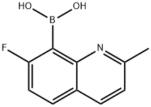 7-フルオロ-2-メチルキノリン-8-ボロン酸 化学構造式