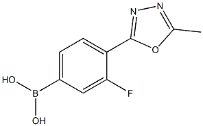 3-Fluoro-4-(5-methyl-1,3,4-oxadiazol-2-yl)phenylboronic acid Struktur