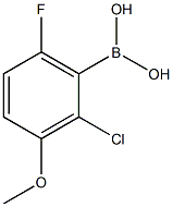 2-Chloro-6-fluoro-3-Methoxyphenylboronic acid 化学構造式