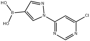 1-(6-ChloropyriMidin-4-yl)pyrazole-4-boronic acid Structure