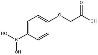 2-(4-Boronophenoxy)acetic acid,  (4-Boronophenoxy)acetic acid, Struktur