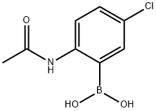 2-乙酰胺-5-氯苯硼酸, 1072945-85-7, 结构式